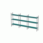RAYONNAGE À CLAYETTES EN LIGNE LONGUEUR DE COMPOSITION 3X1423 MM EA-0033