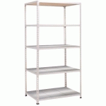 RAYONNAGE RAPID 2 5 TABLETTES METAL 1980X915X610 GRIS
