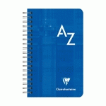 RÉPERTOIRE CLAIREFONTAINE RELIURE INTÉGRALE PAPIER VÉLIN VELOUTÉ COUVERTURE LAVABLE 75X120MM 100 PAGES 90G 5X5MM - LOT DE 10