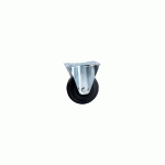 ROULETTE D50MM CAOUTCHOUC NOIR PLATINE FIXE - AVL - 508819A