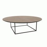TABLE BASSE RONDE MILAN Ø 100 CM - BRONZE