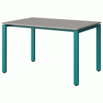 TABLE MALIBU 120X80 T5 SOUDÉ STR ABS BÉTON F186/BLEU 5018
