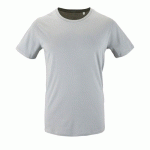 TEE-SHIRT PERSONNALISABLE HOMME EN COTON ORGANIQUE BIO GRIS PUR