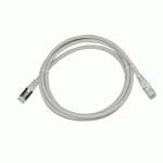 CORDON DE BRASSAGE GRIS 4 PAIRES RJ45 FTP PVC CAT.6 - LONGUEUR 1 MÈTRE GENESIA