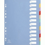 INTERCALAIRES TOUCHES NEUTRES EXACOMPTA - POLYPROPYLENE - A4+ - JEU DE 12 - COLORIS ASSORTIS PASTELS