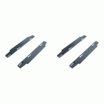 JEU DE 4 PLATINES COULISSANTES POUR PIED EXTÉRIEURS ECLA POUR PÔLE DE 2 BUREAUX FINITION ANTHRACITE