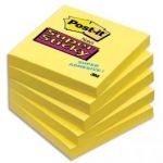 POST-IT BLOC REPOSITIONNABLE SUPERSTICKY 90 FEUILLES FORMAT 76X76MM 654S
