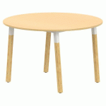 TABLE 4P INCL. MÉTAL/BOIS RONDE Ø120 T3 STRAT ABS HÊTRE/ALU