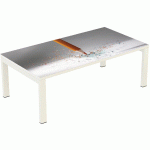 TABLE BASSE EASY OFFICE 114X60 CM PIED BLANC PLATEAU CRAYON PAPIER - MANUTAN COLLECTIVITÉS