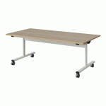 TABLE MALIBU RAB. 160X80 T3 DL ST ALAISÉ CHÊNE 1146/BLC 9016