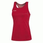 TANK TOP RUNNING SANS MANCHE FEMME - JAKO - RUN 20 ROUGE