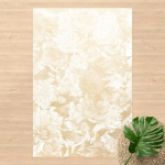 MICASIA - TAPIS EN VINYLE - VINTAGE BLOSSOM DREAM IN BEIGE - PORTRAIT 3:2 DIMENSION HXL: 60CM X 40CM