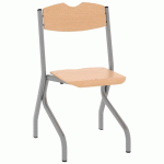 CHAISE TIM AST - T6 - PIÈTEMENT ACIER - HÊTRE NATUREL/GRIS ARG - RODET