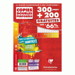 COPIES DOUBLES 500 PAGES SÉYÈS 90G FORMAT A4 21 X 29,7 CM METRIC CLAIREFONTAINE - PERFORÉES