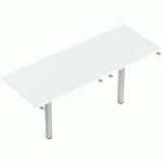 EXTENSION ENIS LIAISON 2 BUREAUX FIXES 160 BLANC/ALU - MBA