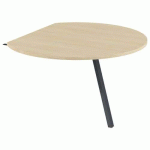 EXTENSION RONDE GARY P/RETOUR 80 CM PIED ANTH. PLATEAU CHÊNE CLAIR - MBA