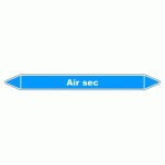 LOT DE 3 - MARQUEUR DE TUYAUTERIE - AIR SEC - NFX 08-105 - VINYLE LAMINÉ 250 X 26 MM