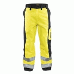 PANTALON HAUTE VISIBILITÉ JAUNE FLUORESCENT/NOIR TAILLE 44 - BLAKLADER