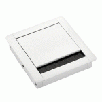 PASSE-CÂBLE RECTANGULAIRE STAVO - 120 X 128 MM - POUR BUREAU - BLANC SYNERCIA