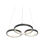 RONDAS - LED DIMMABLE SUSPENSION VARIATEUR INCLUS - 1 LUMIÈRE - L 520 MM - NOIR - MODERNE - ÉCLAIRAGE INTÉRIEUR - SALON I CHAMBRE I CUISINE I SALLE À