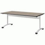 TABLE MALIBU 160X80 T4 DL STR ANTIB CHÊNE 1146/NOIR BLC 9016