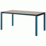 TABLE MALIBU 160X80 T5 SOUDÉ STRA ACACIA/NOIR BLEU 5025