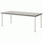TABLE MALIBU 180X80 T4 4P STRA BLC SE W911/NOIR BLC 9016