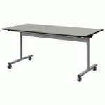 TABLE MALIBU RAB 160X80 T5 DL ST ISOS GRIS 1400/NO GRIS 9006