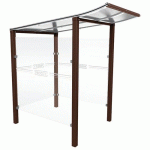 ABRI CAISSE MODULO 1.30 M AVEC BARDAGES LATÉRAUX MARRON 8017 - PROCITY