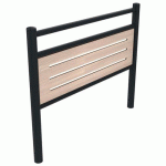BARRIÈRE HESI 1.50 TÊTE BOMBÉE CHÊNE CL AJOURÉ/MÉT GRIS 7016 - BUTON DESIGN