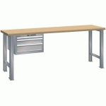 ÉTABLIS GRIS PIGEON 2000X750X890 CAP. 360KG ET 3 TIR. 75KG - LISTA