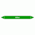 LOT DE 3 - MARQUEUR DE TUYAUTERIE - ALLER - NFX 08-105 - VINYLE LAMINÉ 250 X 26 MM