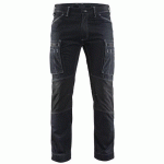 PANTALON DE TRAVAIL SERVICES DENIM STRETCH MARINE/NOIR TAILLE 42 - BLAKLADER