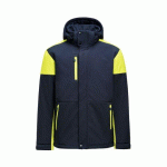 PRINTER PRIME PRIME PADDED VESTE SOFTSHELL HOMMES MARINE/JAUNE FLUO - TAILLE XXXXXL