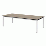 TABLE MALIBU 180X80 T1 4P ST ANTIB CHÊNE 1146/NOIR BLC 9016