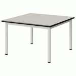 TABLE MALIBU 80X80CM T1 4P STRA BLC SEL W911/NOIR BLC 9016