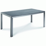 TABLE SEATTLE 180X90X76CM ARGENT/ANTHRACITE