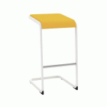TABOURET HAUT TAGLIO JAUNE PIÉTEMENT BLANC
