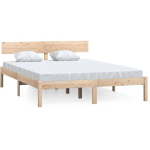 CADRE DE LIT BOIS DE PIN MASSIF 120X190 CM UK PETIT DOUBLE