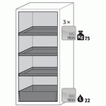 ARMOIRE SÉCURITÉ S-CLASSIC-90 S90.129.060 GRIS CLAIR