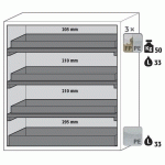 ARMOIRE SÉCURITÉ S-PEGASUS-90 S90.129.120.WDAC JAUNE - ASECOS