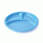 ASSIETTE 3 COMPARTIMENTS MELAMINE BLEUE