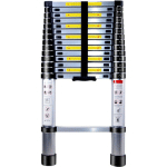 4,4M ÉCHELLE TÉLESCOPIQUE PORTABLE ÉCHELLE EXTENSIBLE EN ALUMINIUM CERTIFIÉ EN131 AVEC 14 ECHELONS CHARGE 150 KG - 4.4M