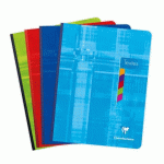 LOT DE 10 - CAHIER DE TEXTES BROCHURE 17X22CM 144 PAGES GRANDS CARREAUX COULEUR ALÉATOIRE - ASSORTIS