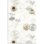 PAPIER PEINT MOTIF CAFÉ BLANC CRÈME, BEIGE & GRIS TAPISSERIE CUISINE MOTIF CAFÉ MODERNE PAPIER PEINT CUISINE, SALON & SALLE À MANGER - CRÈME, BEIGE