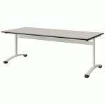 TABLE MALIBU 180X80 T4 DL ST ANTIB BLC SE W911/NOIR BLC 9016