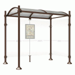 ABRI BUS PROVINCE 2.50 M 1 BARDAGE LAT. INOX MARRON 8017 - PROCITY