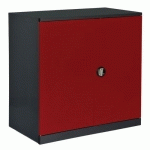 ARMOIRE BASSE 1250 X 580 X HT 1000 ANTHRACITE/ ROUGE 3002 - ANJOU TOLERIE