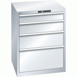 ARMOIRE GRIS CLAIR 717X725X850 AVEC 4 TIR. 200KG - LISTA