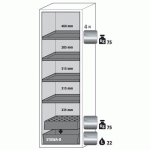 ARMOIRE SÉCURITÉ S-PHOENIX VOL.2-90 S90.196.060.FDAC GRIS - ASECOS